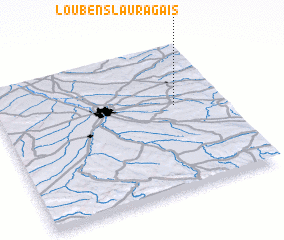 3d view of Loubens-Lauragais