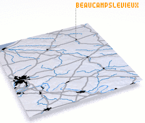 3d view of Beaucamps-le-Vieux