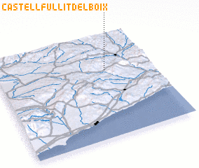 3d view of Castellfullit del Boix