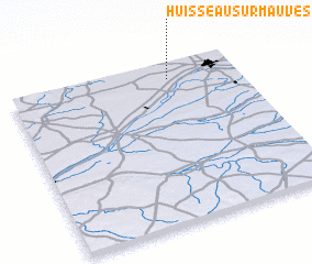 3d view of Huisseau-sur-Mauves