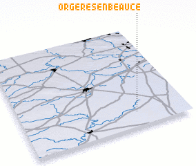 3d view of Orgères-en-Beauce