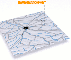 3d view of Maurens-Scopont