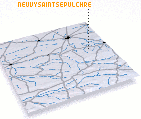 3d view of Neuvy-Saint-Sépulchre