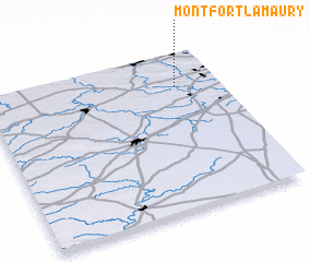 3d view of Montfort-lʼAmaury