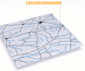 3d view of Crozon-sur-Vauvre