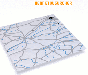 3d view of Mennetou-sur-Cher