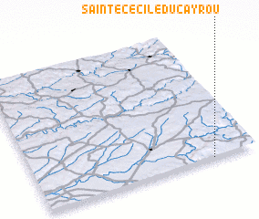 3d view of Sainte-Cécile-du-Cayrou