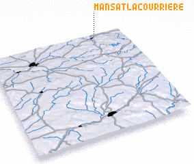 3d view of Mansat-la-Courrière