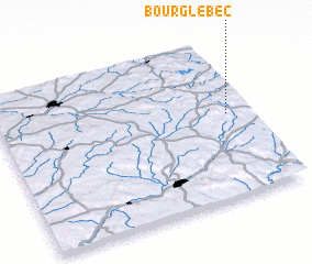 3d view of Bourg-le-Bec