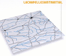 3d view of La Chapelle-Saint-Martial