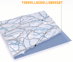 3d view of Torrellas de Llobregat