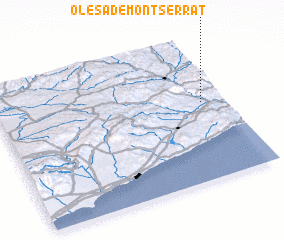 3d view of Olesa de Montserrat