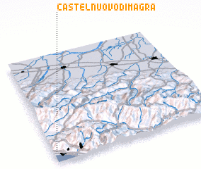 3d view of Castelnuovo di Magra