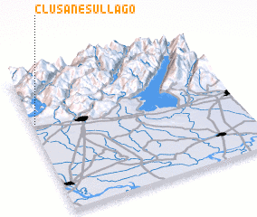 3d view of Clusane sul Lago