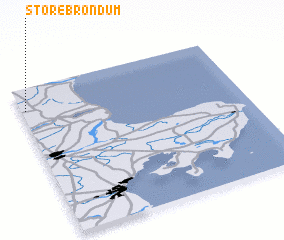 3d view of Store Brøndum