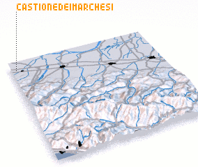 3d view of Castione dei Marchesi