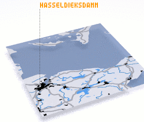 3d view of Hasseldieksdamm