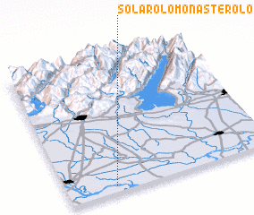 3d view of Solarolo Monasterolo