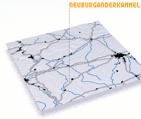 3d view of Neuburg an der Kammel