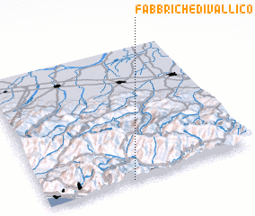 3d view of Fabbriche di Vallico