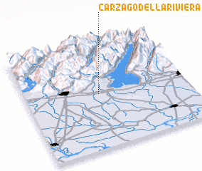 3d view of Carzago della Riviera