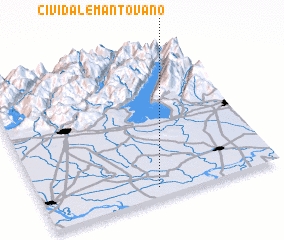 3d view of Cividale Mantovano