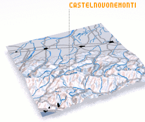 3d view of Castelnovo neʼ Monti