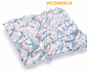 3d view of Vezza dʼOglio