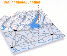 3d view of San Martino dallʼ Argine