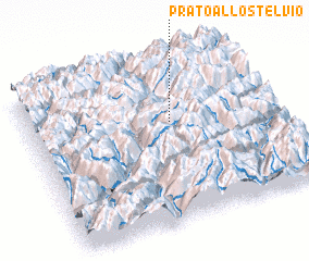 3d view of Prato allo Stelvio