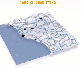 3d view of Campiglia Marittima