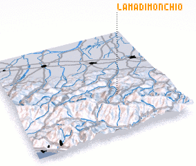 3d view of Lama di Monchio