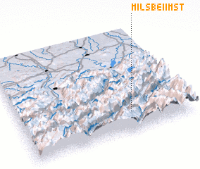 3d view of Mils bei Imst