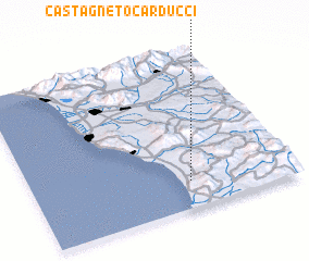 3d view of Castagneto Carducci