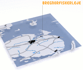 3d view of Bregnør Fiskerleje