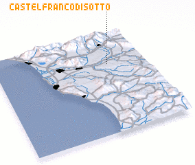 3d view of Castelfranco di Sotto