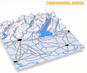 3d view of Campione del Garda