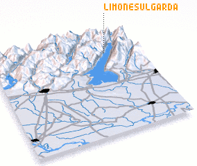 3d view of Limone sul Garda
