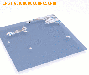 3d view of Castiglione della Pescaia