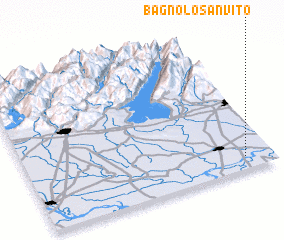 3d view of Bagnolo San Vito