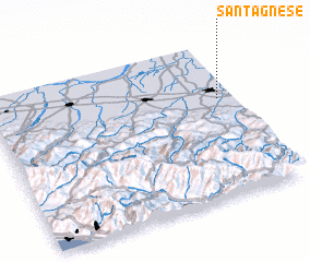 3d view of SantʼAgnese