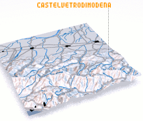 3d view of Castelvetro di Modena