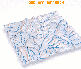 3d view of Amphoe Chiang Kham