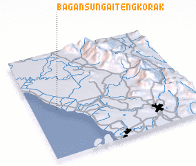 3d view of Bagan Sungai Tengkorak