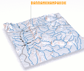 3d view of Ban Nam Kham Pak Ok