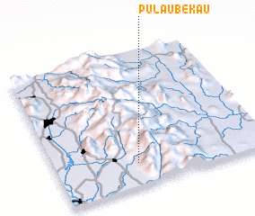 3d view of Pulau Bekau