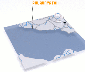 3d view of Pulau Nyatoh