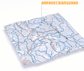 3d view of Amphoe Chiang Khan