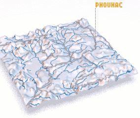 3d view of Phou Hac