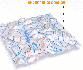 3d view of Kampung Kuala Balah